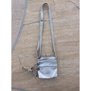 Kipling Beige Crossbody Bag with Keychain